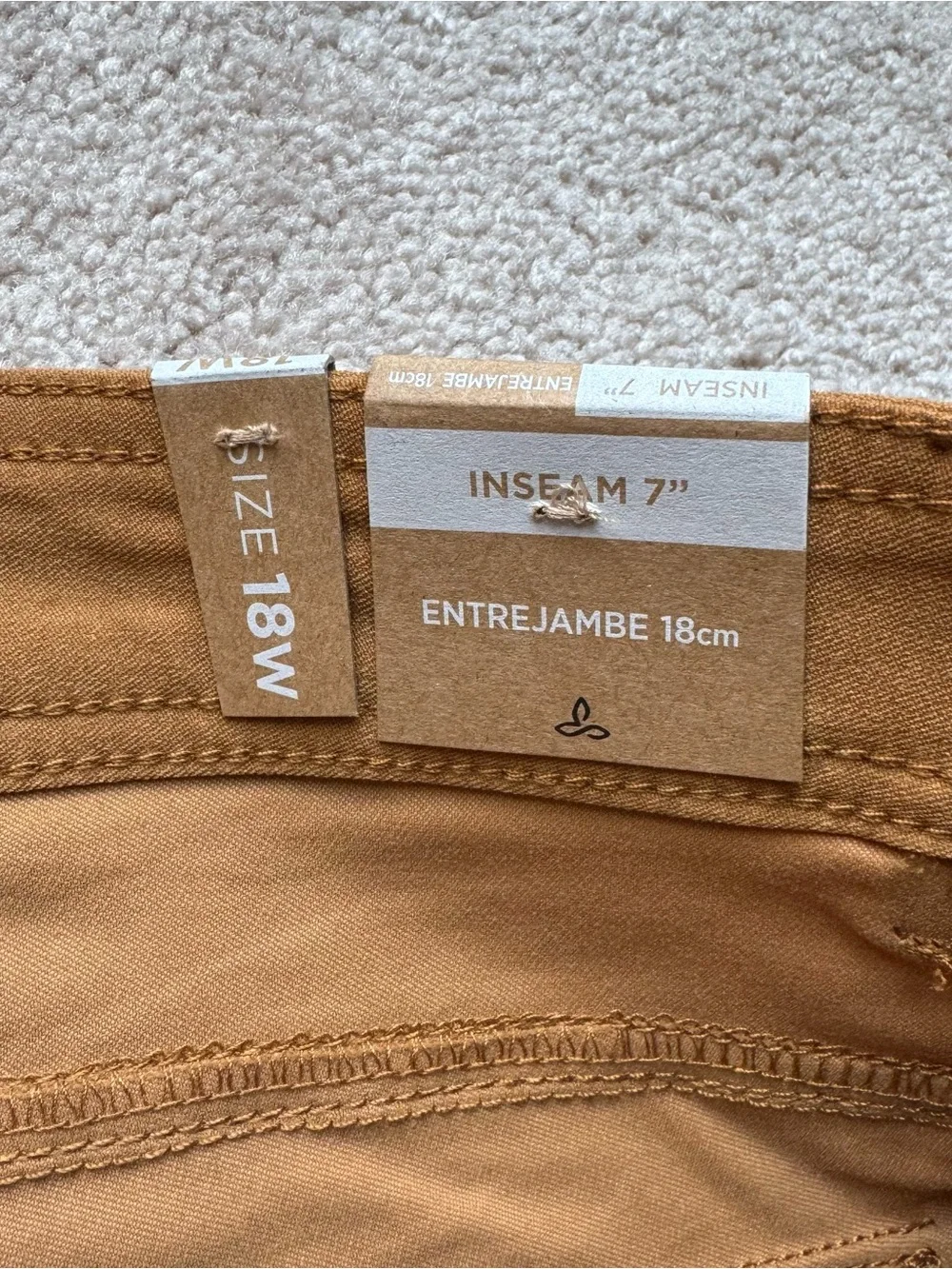 prAna Halle Short Plus II Earthbound Hiking Shorts 18W NWT